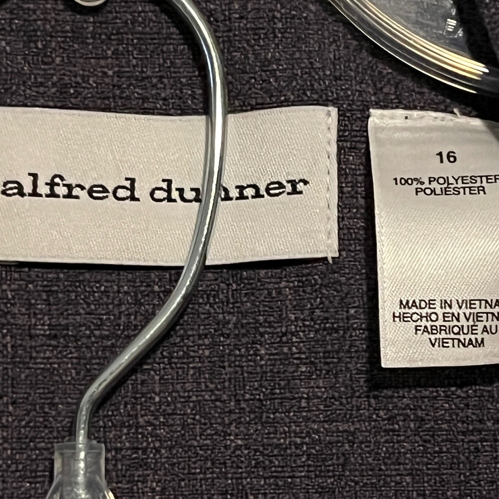 Alfred Dunner Blazer 16 Pants Suit 14 Dark‎ Purple Formal Business Career Office - Picture 6 of 8